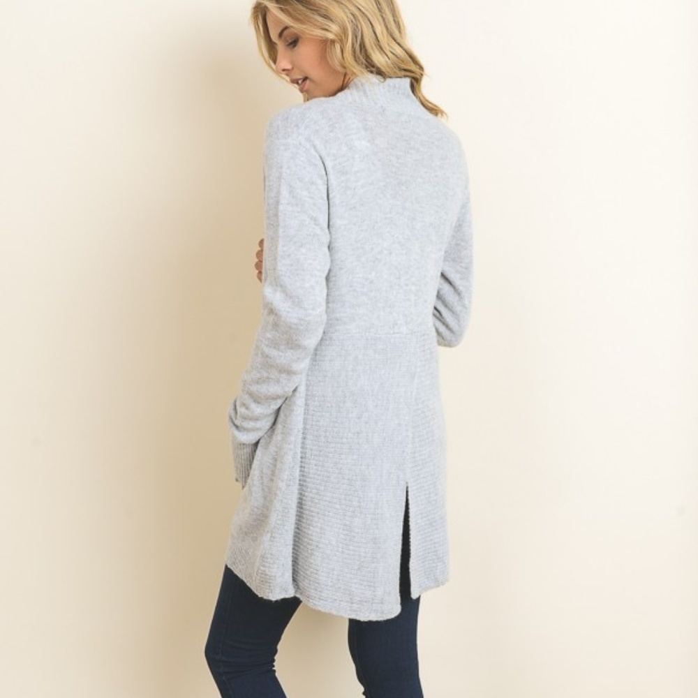Last One❗️Grey Open Front Cardigan - Picture 5 of 6